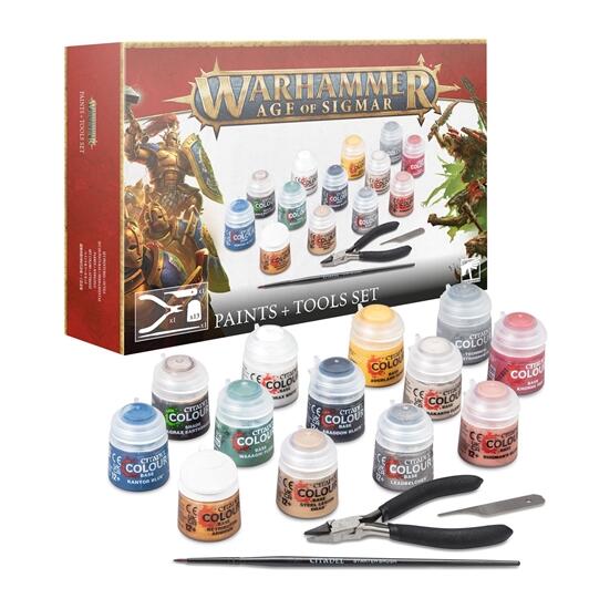 Warhammer Age Of Sigmar Paints+Tools Set