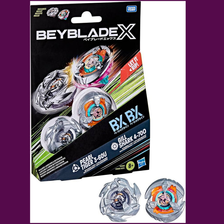 Beyblade X Pearl Tiger 3-6OU/Gill Shark 4-700