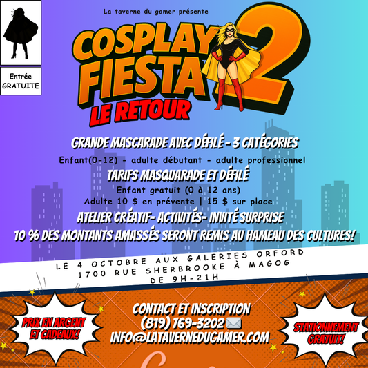 Prévente Billet Inscription tournois cosplay Fiesta 2 Le retour