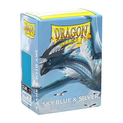 Dragon Shield Sky Blue&Silver 100 Matte Sleeves