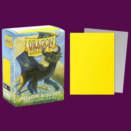Dragon Shield Yellow&Silver 100 Matte Sleeves
