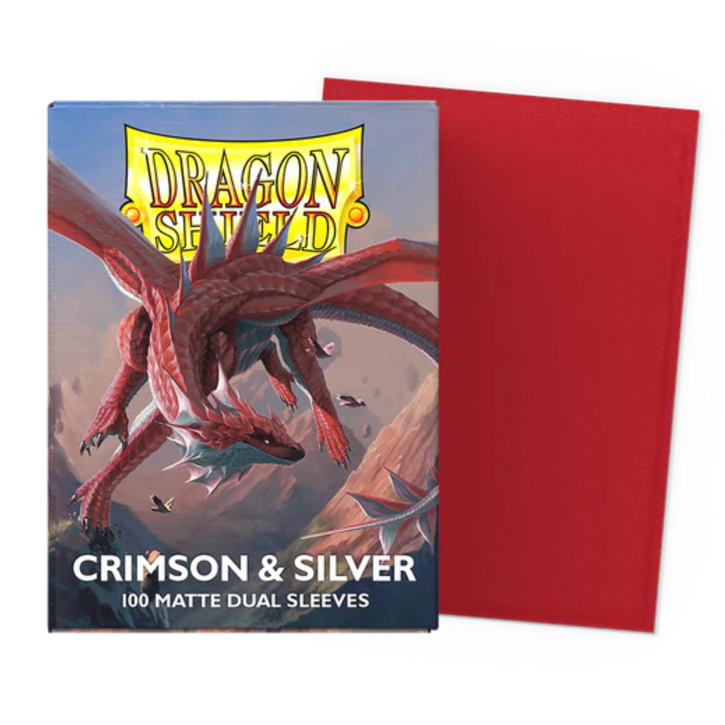Dragon Shield Crimson&Silver 100 Matte Sleeves